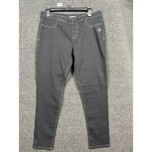 Vintage Southpole Pull On Skinny Jeans Womens Sz XL Black Denim Stretch Mid Rise